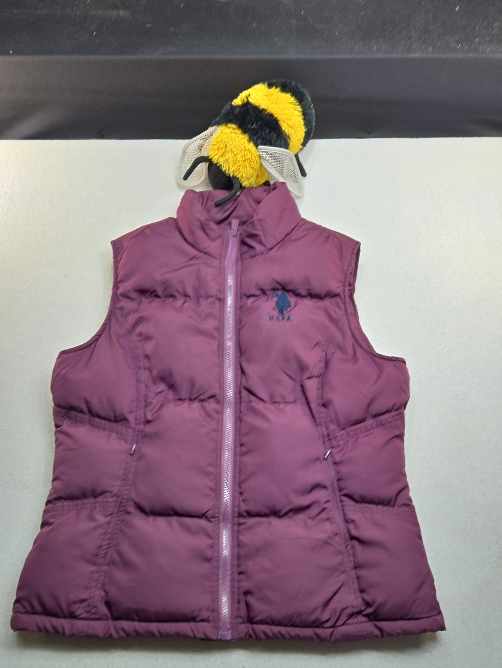 Woman's U.S. Polo Assn. Plum Puffer Vest